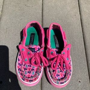 Sperry Pink Anchor Shoes Toddler Size 8.5